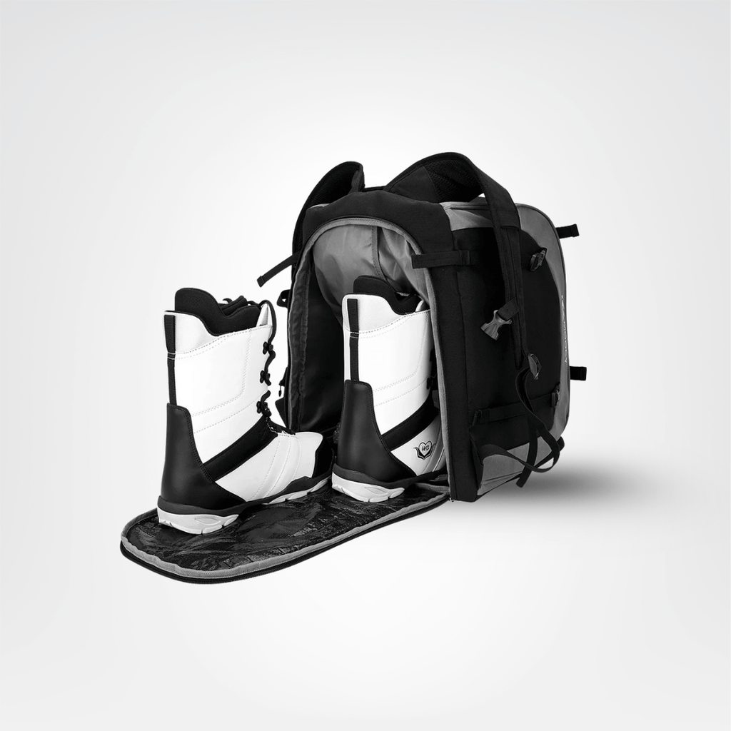 Ski Rucksack 65L | Skistiefeltasche mit Helmfach & Skibrillenfach | Oxford-Gewebe, verstellbare Trageriemen, Skihalterun