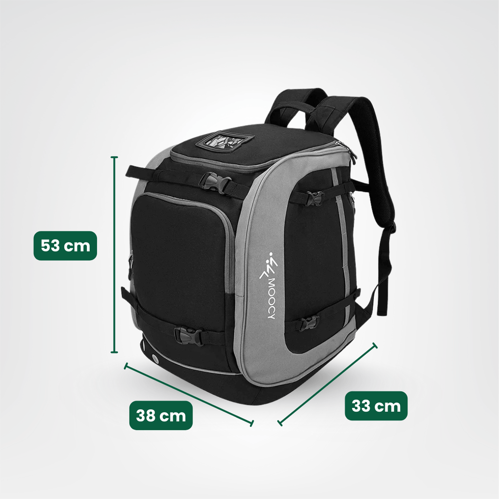 Ski Rucksack 65L | Skistiefeltasche mit Helmfach & Skibrillenfach | Oxford-Gewebe, verstellbare Trageriemen, Skihalterun