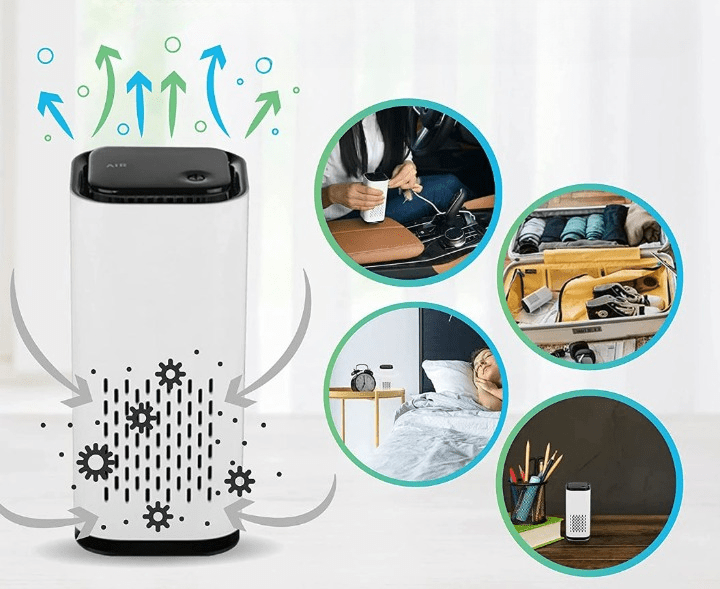 Smart Air Purifier – Portable USB Rechargeable Ionizer for Car & Home