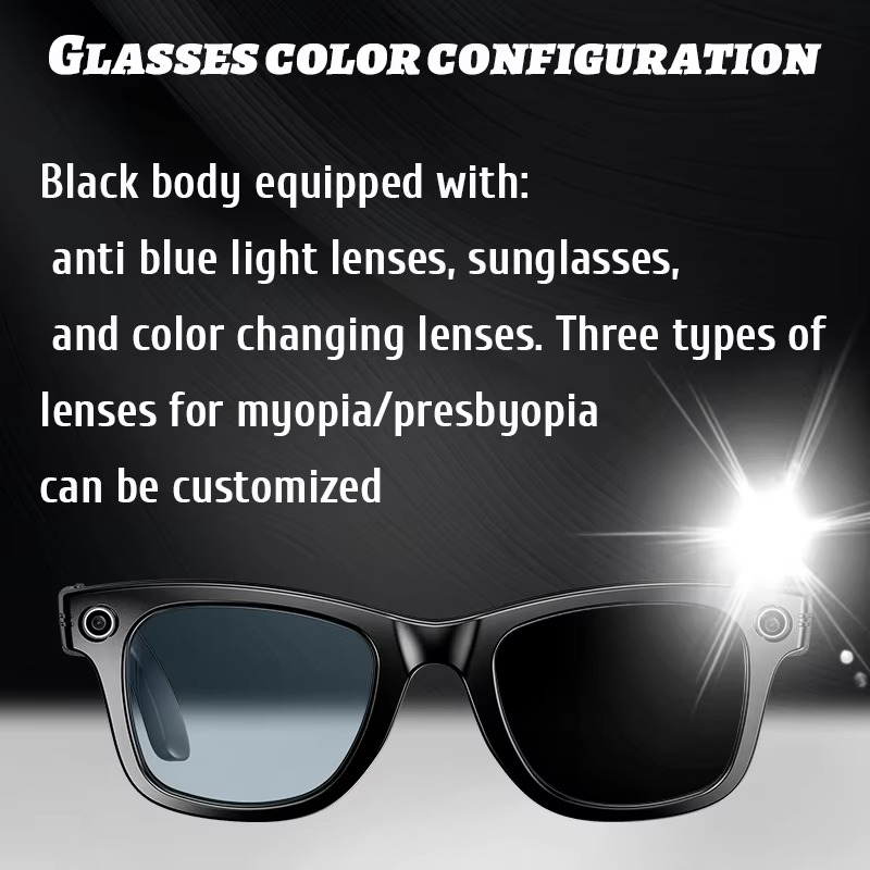 Smart Camera Glasses with Photo, Video, Translation & Bluetooth Audio