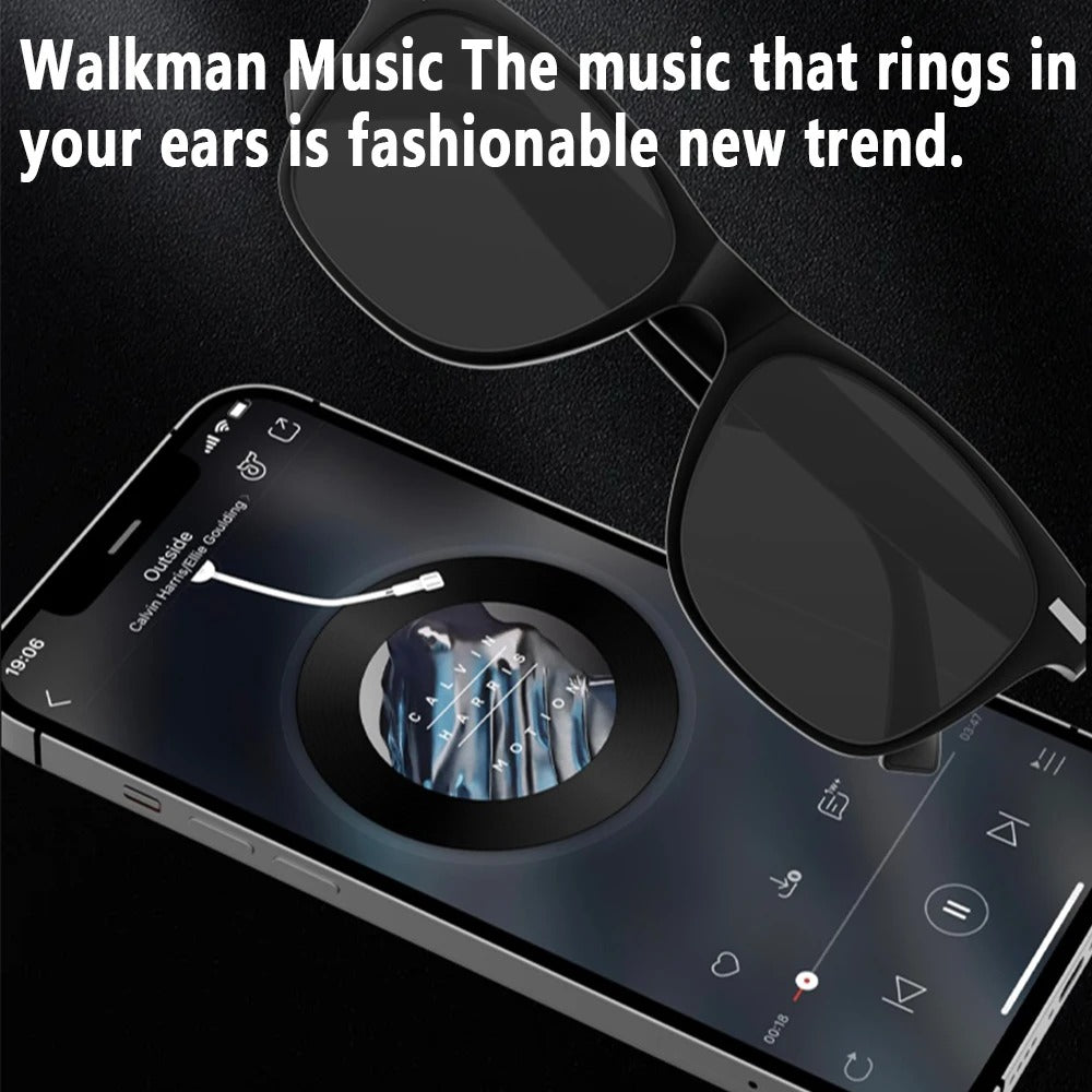 Smart Glasses with Blue Light Filter – Bluetooth Calls, Music & Waterproof Design