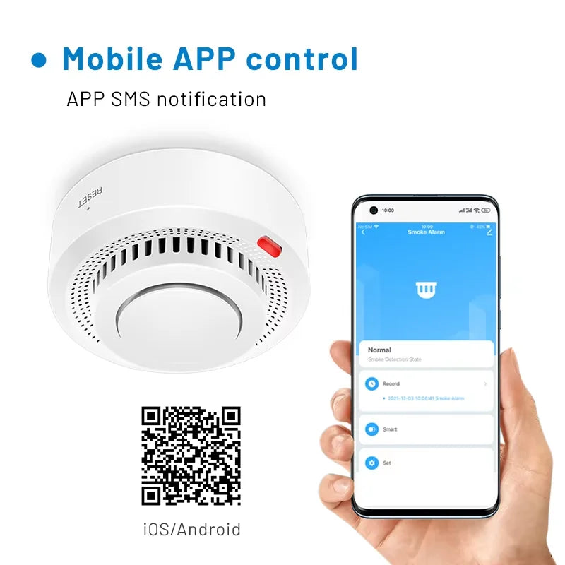 Smart WiFi Smoke & Heat Detector Fire Alarm