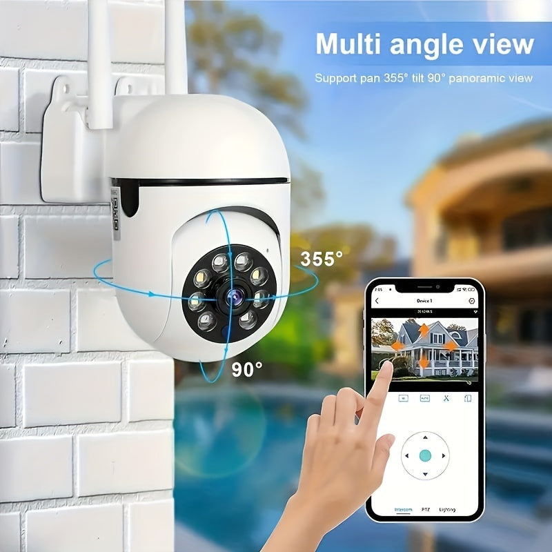 Smart Wireless Security Camera with 1080p HD, Color Night Vision & Two-Way Audio