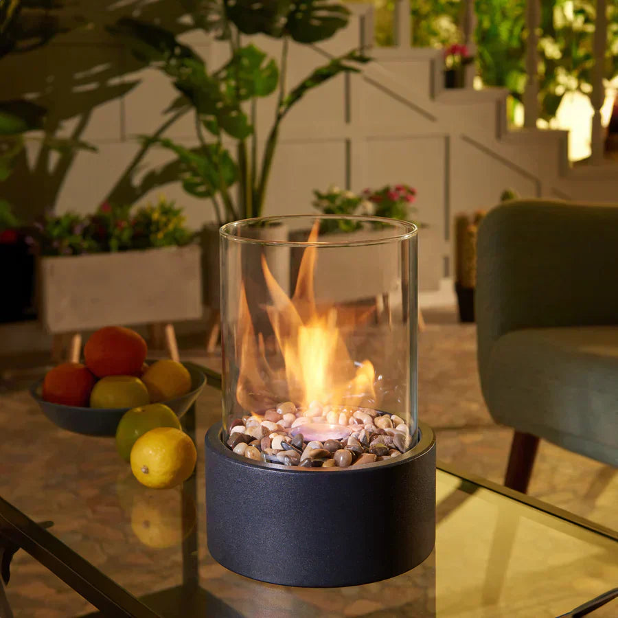 Smoke-Free Tabletop Bioethanol Fireplace – Real Flames with Scandinavian Design