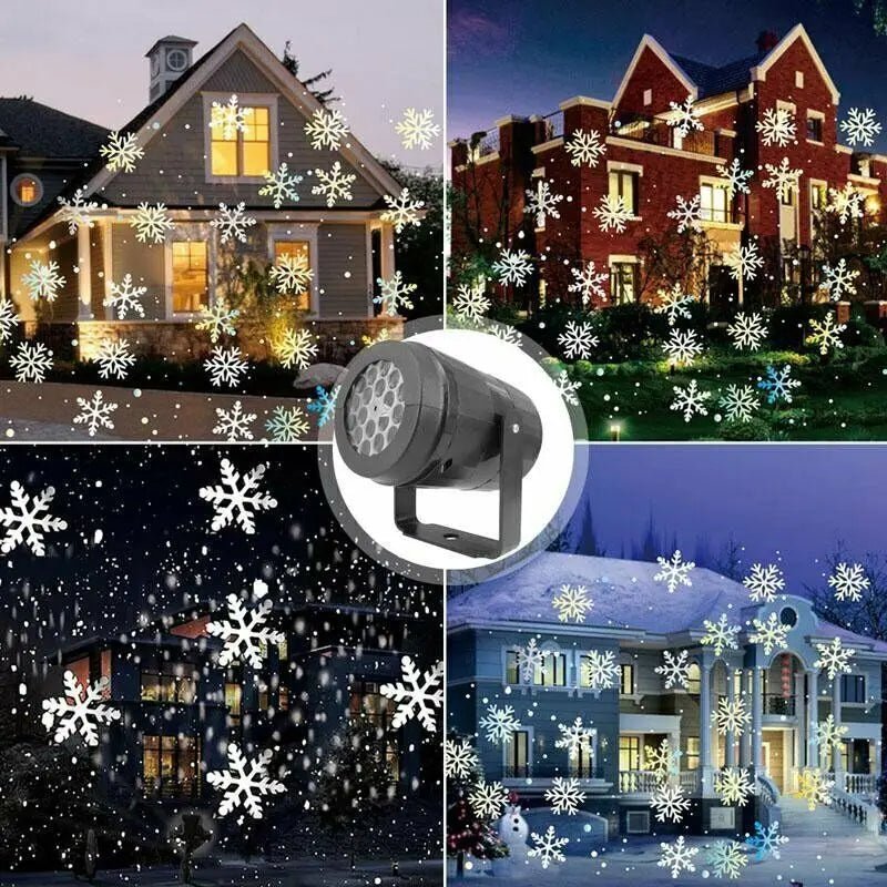 Snowflake Projector LED Christmas Light for Indoor and Outdoor Holiday Decor