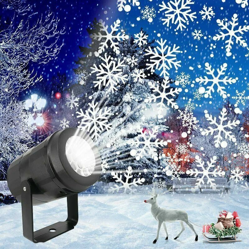 Snowflake Projector LED Christmas Light for Indoor and Outdoor Holiday Decor