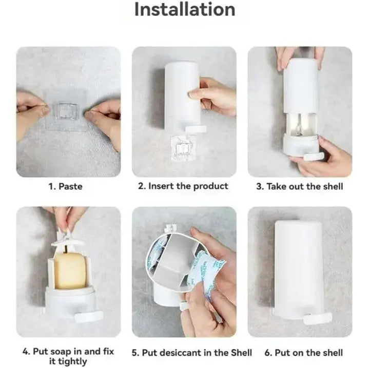 Soap Dispenser with Built-In Grater for Hygienic Use
