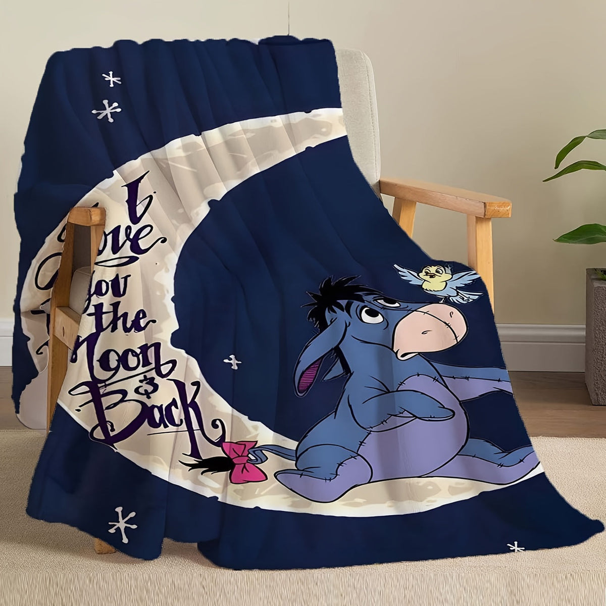 Soft Fleece Blanket with Eeyore Design – Available in Multiple Sizes for All Seasons