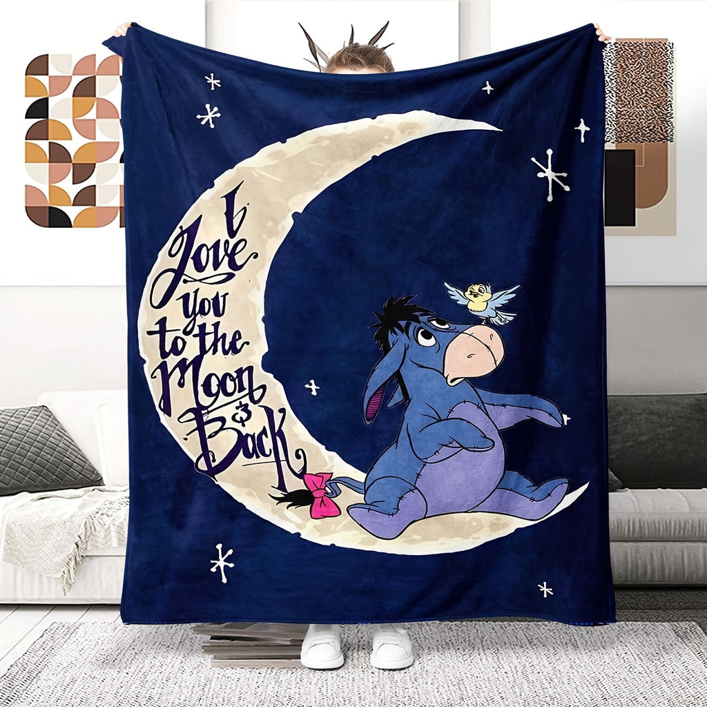 Soft Fleece Blanket with Eeyore Design – Available in Multiple Sizes for All Seasons