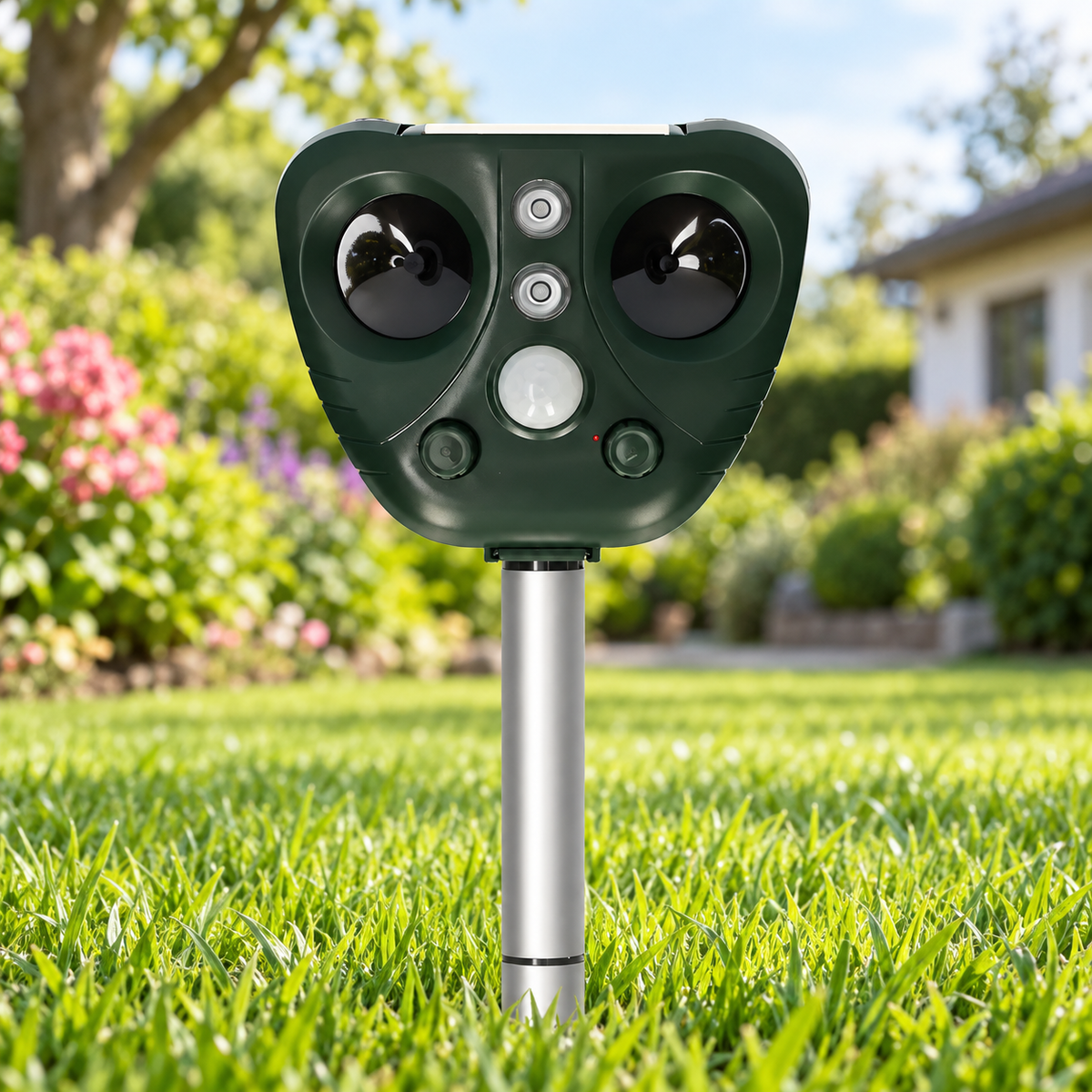 Solar Ultrasonic Bird Repeller Outdoor Garden Yard Pest Control