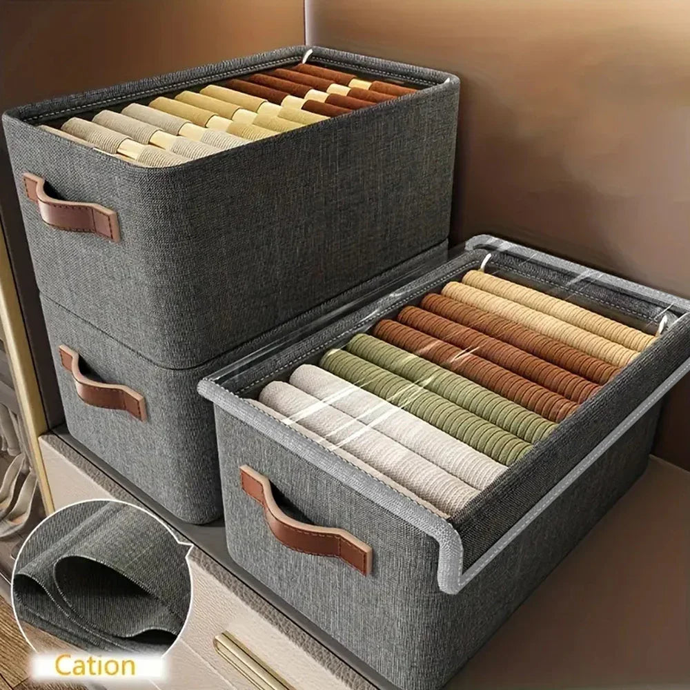 Stackable Storage Box with Lid and Handle – 47×28×20 cm