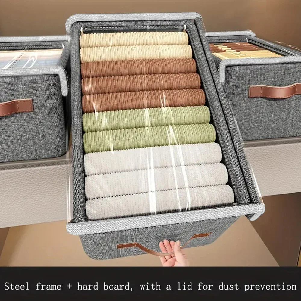 Stackable Storage Box with Lid and Handle – 47×28×20 cm