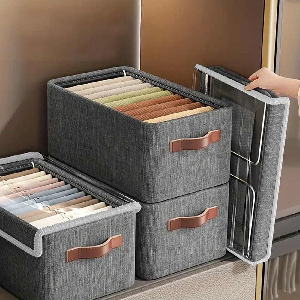Stackable Storage Box with Lid and Handle – 47×28×20 cm