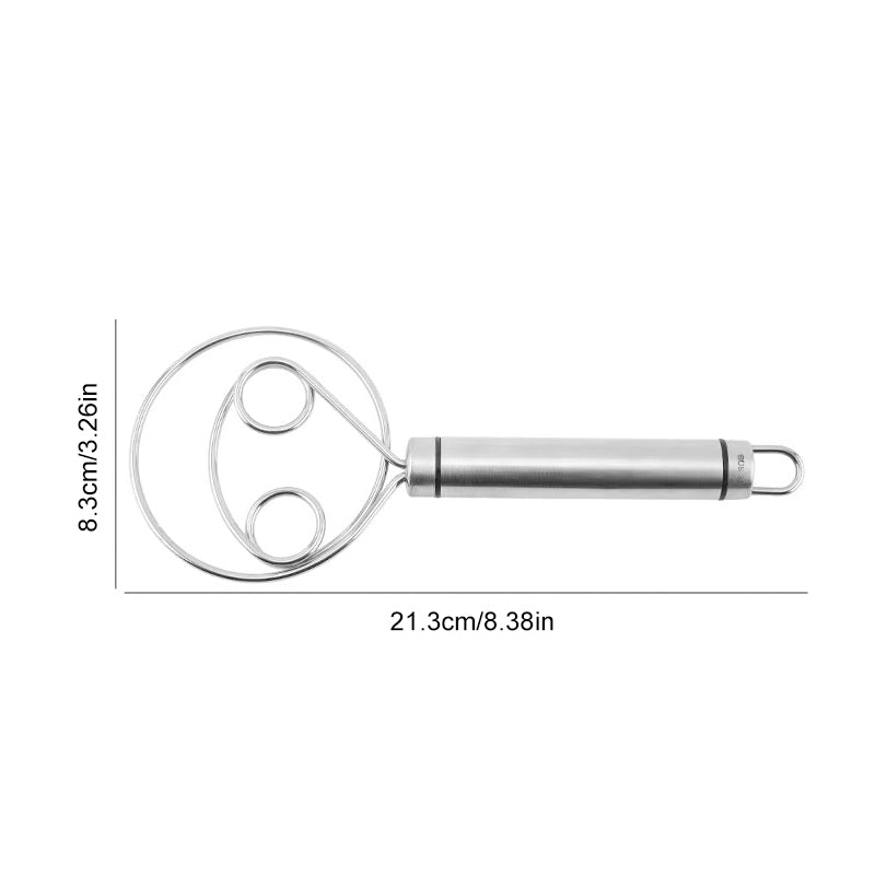 Stainless Steel Danish Dough Whisk for Bread Making