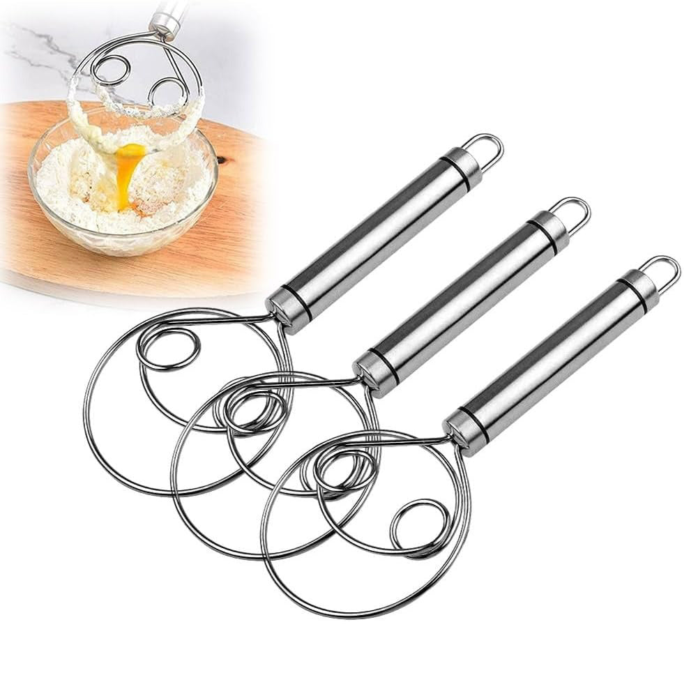 Stainless Steel Danish Dough Whisk for Bread Making