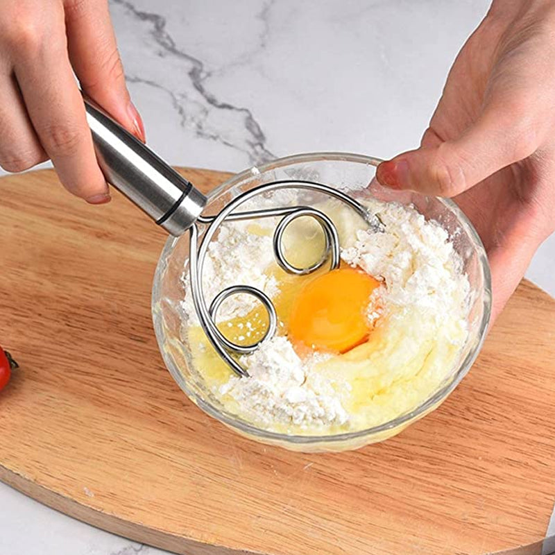 Stainless Steel Danish Dough Whisk for Bread Making