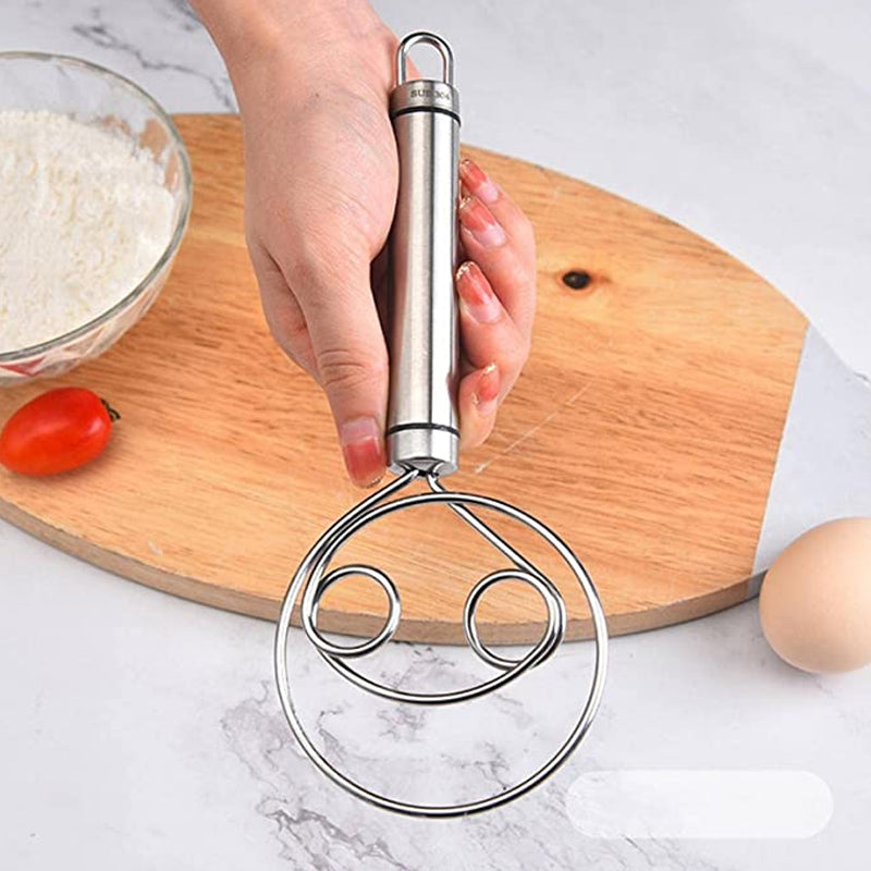 Stainless Steel Danish Dough Whisk for Bread Making
