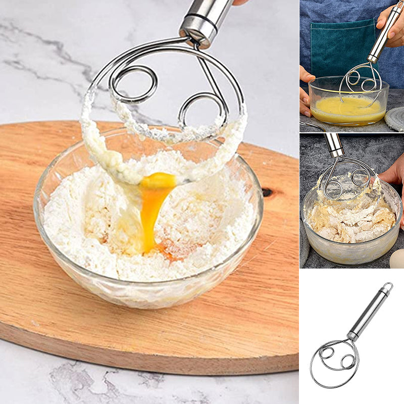 Stainless Steel Danish Dough Whisk for Bread Making