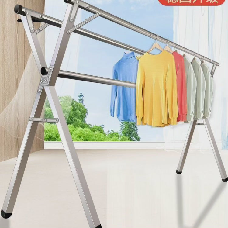 Stainless Steel Foldable Clothes Drying Rack for Indoor & Balcony Use
