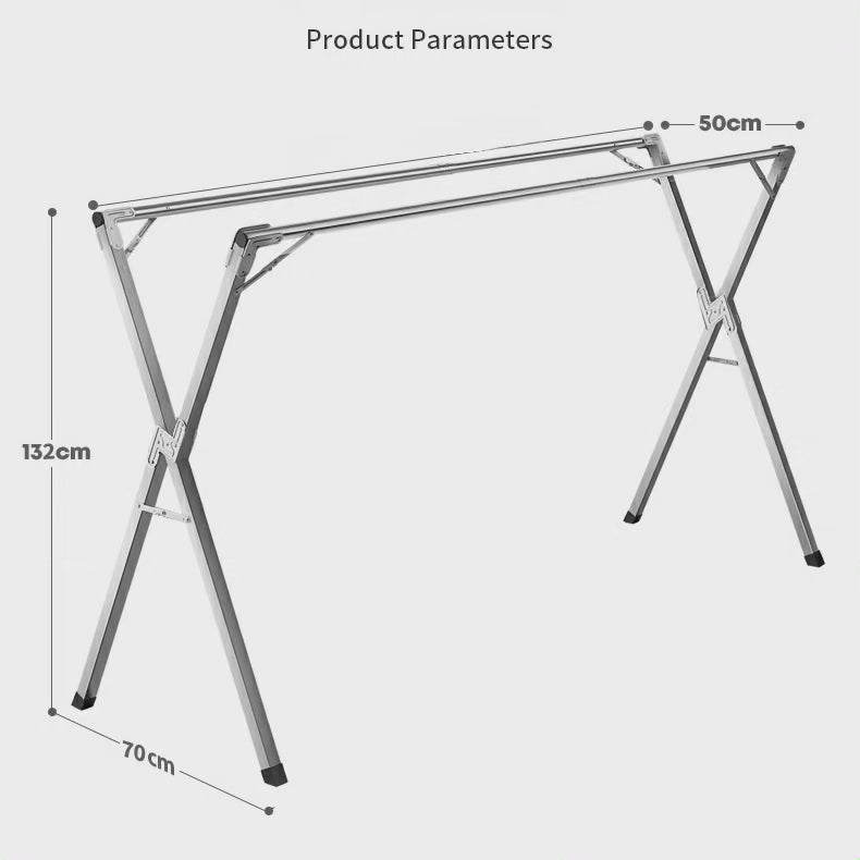 Stainless Steel Foldable Clothes Drying Rack for Indoor & Balcony Use