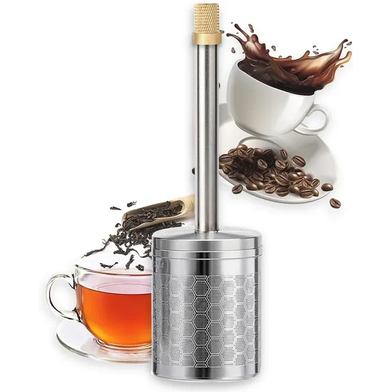 Stainless Steel Reusable French Press Tea & Coffee Infuser