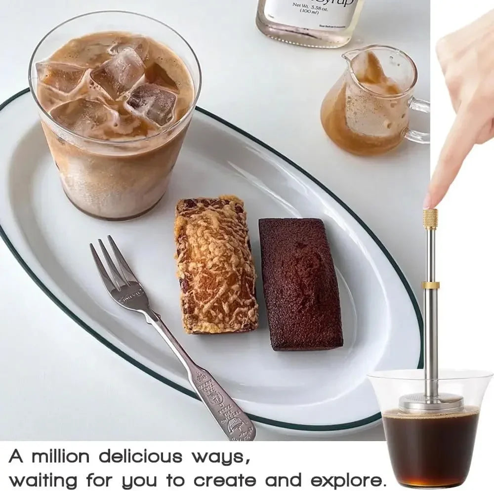Stainless Steel Reusable French Press Tea & Coffee Infuser