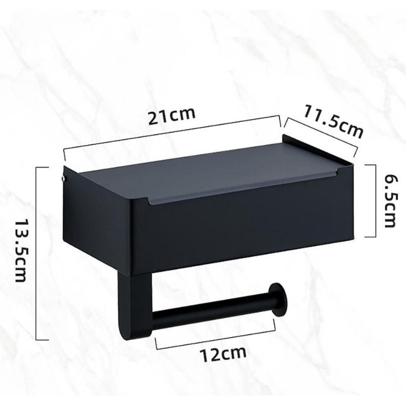 Stainless Steel Toilet Paper Holder with Multifunctional Storage Compartment