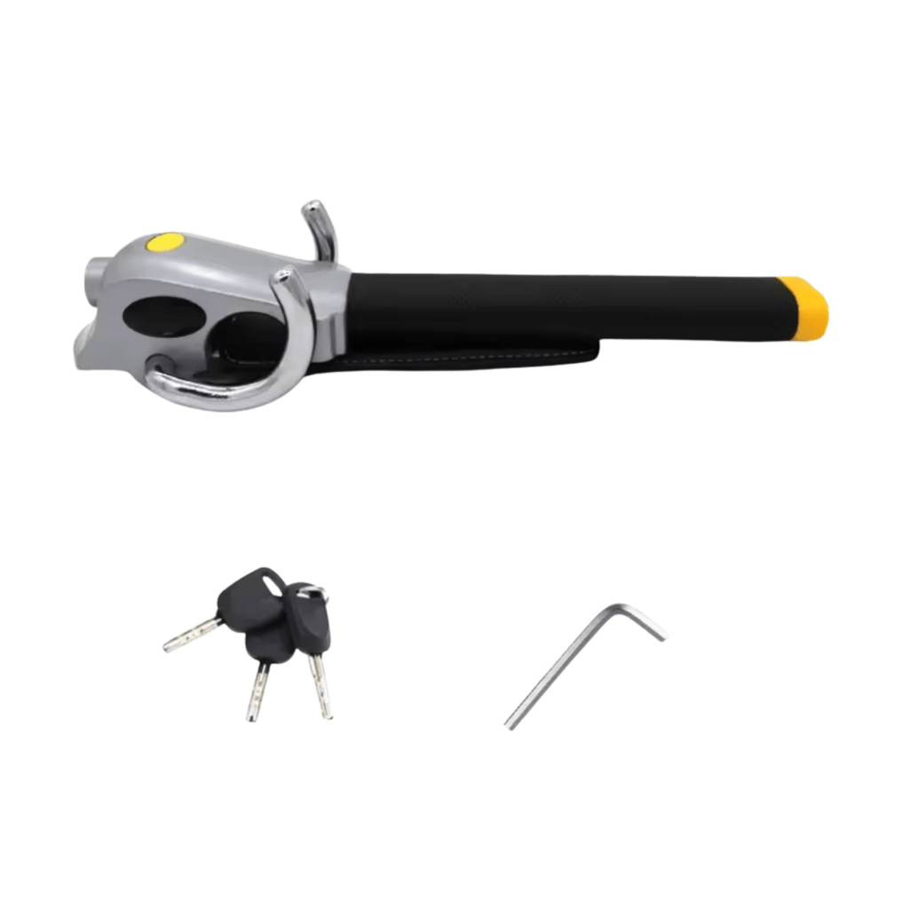 SteelGuard Steering Wheel Lock with Alarm – Triple Security Anti-Theft Protection
