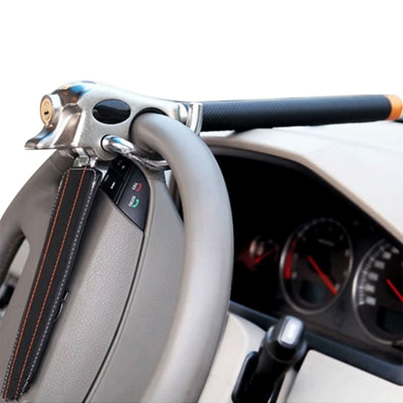 SteelGuard Steering Wheel Lock with Alarm – Triple Security Anti-Theft Protection