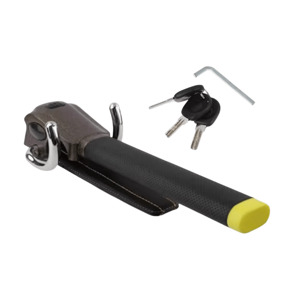 SteelGuard Steering Wheel Lock with Alarm – Triple Security Anti-Theft Protection