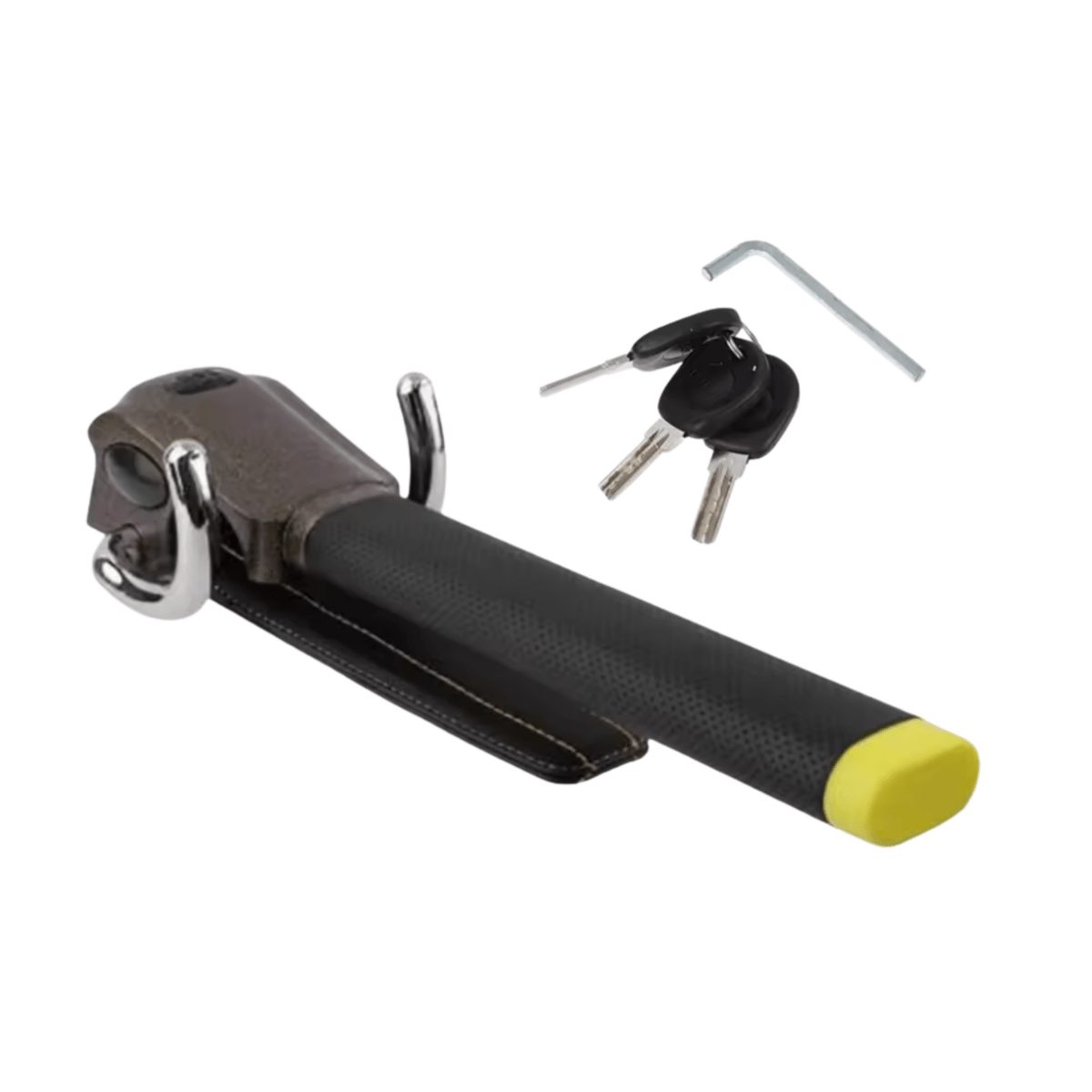 SteelGuard Steering Wheel Lock with Alarm – Triple Security Anti-Theft Protection