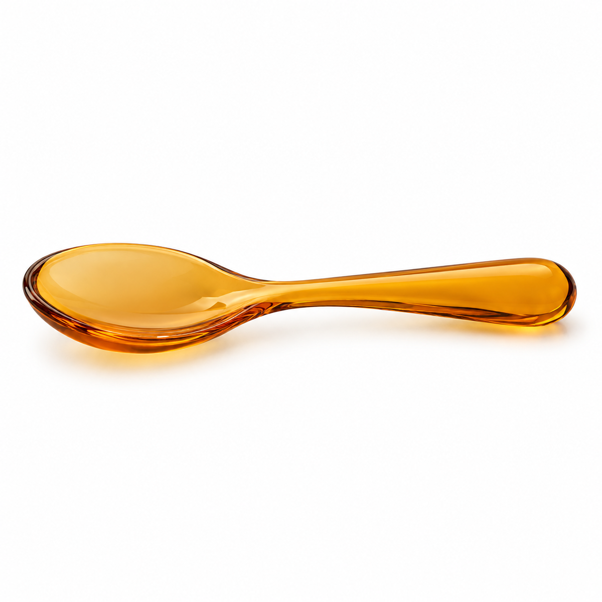 SHOPAVERLY Amber Acrylic Spoon 7.1 inch Translucent Dining