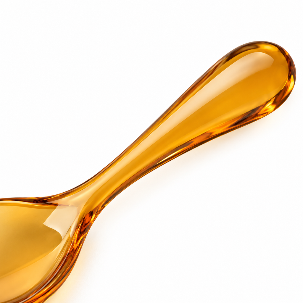 SHOPAVERLY Amber Acrylic Spoon 7.1 inch Translucent Dining