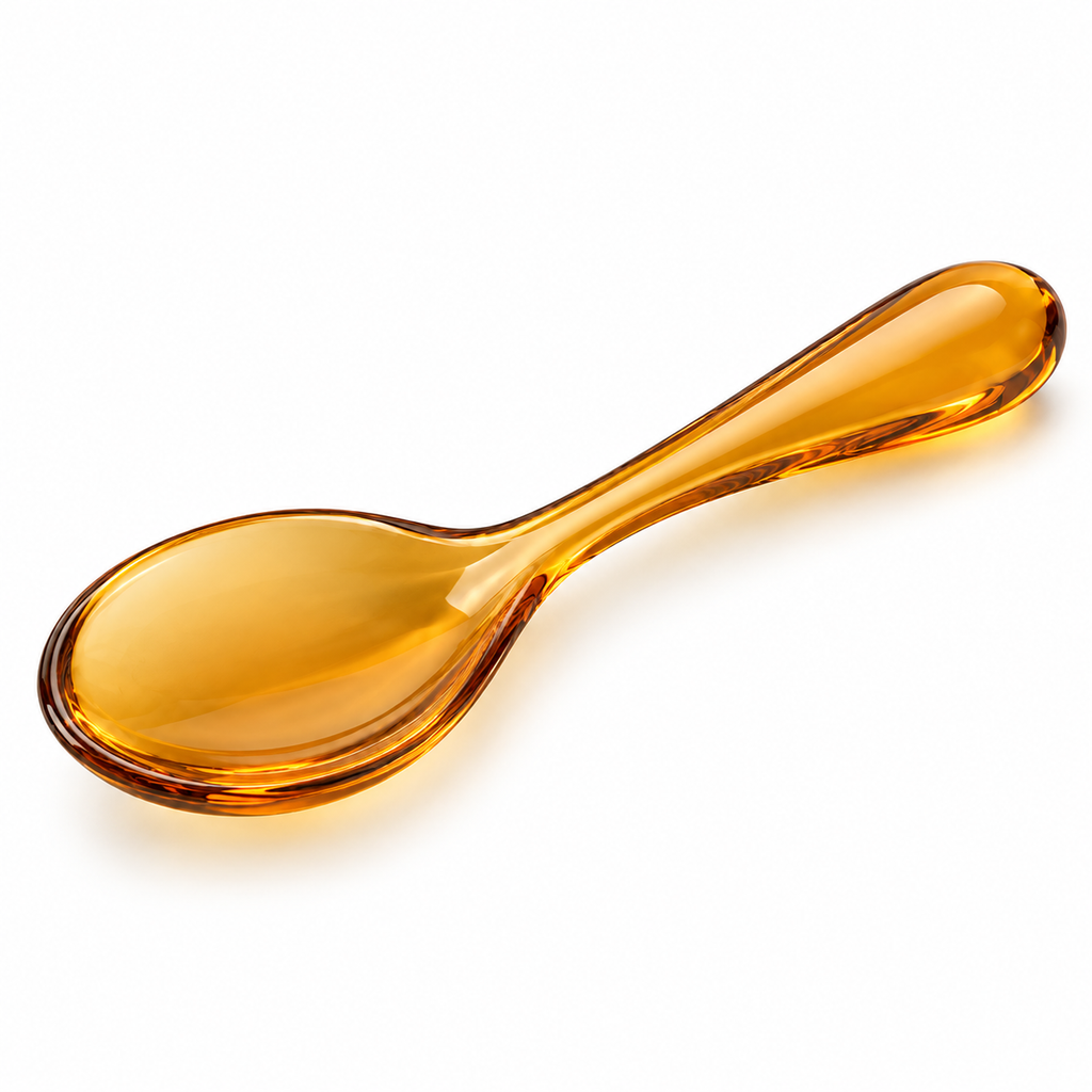 SHOPAVERLY Amber Acrylic Spoon 7.1 inch Translucent Dining