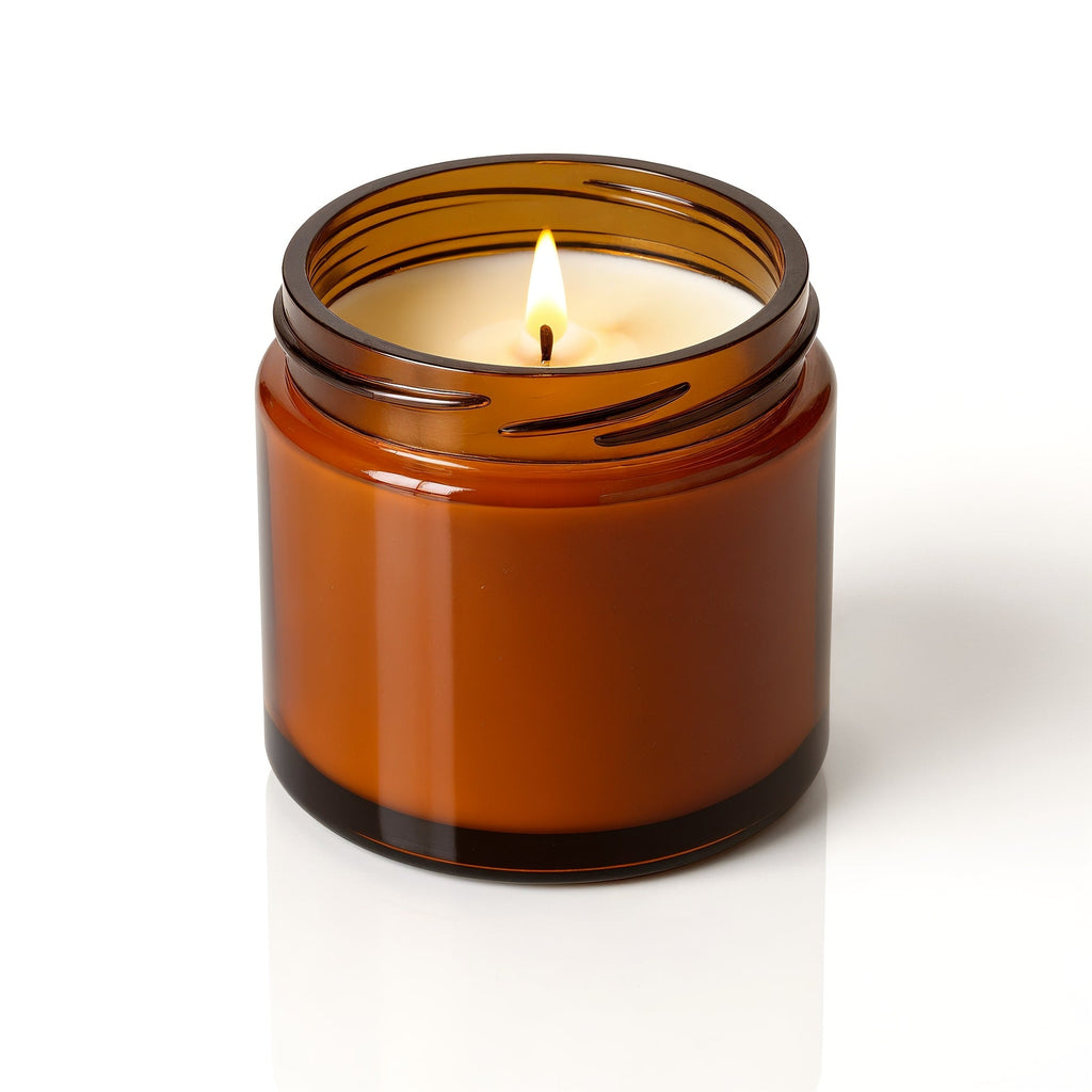 SHOPAVERLY Amber Nights Soy Candle in Amber Glass Jar