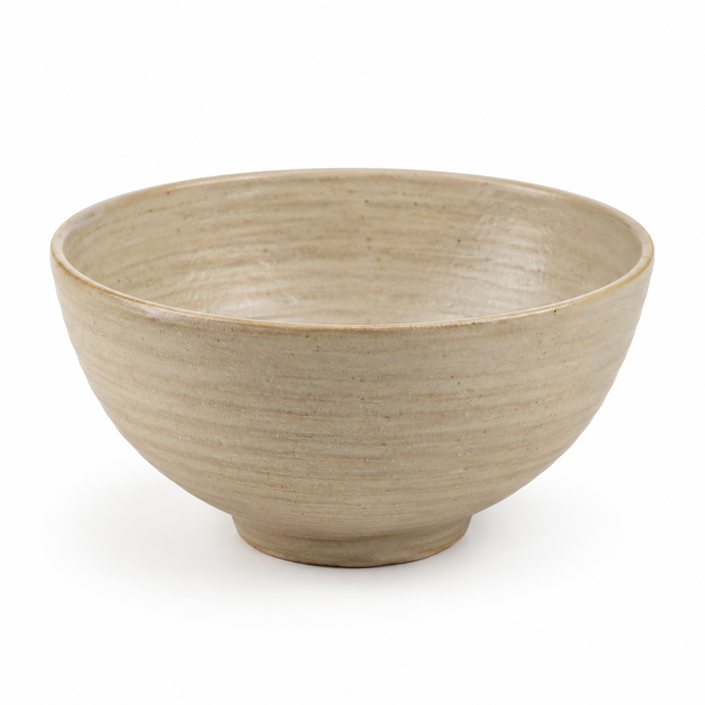 SHOPAVERLY Beige Ceramic Serving Bowl 10 inch Handcrafted