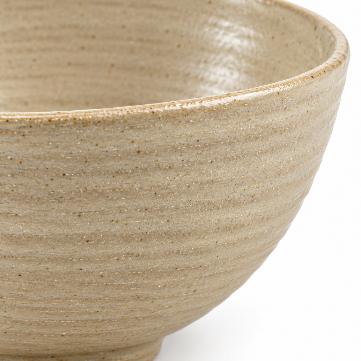 SHOPAVERLY Beige Ceramic Serving Bowl 10 inch Handcrafted