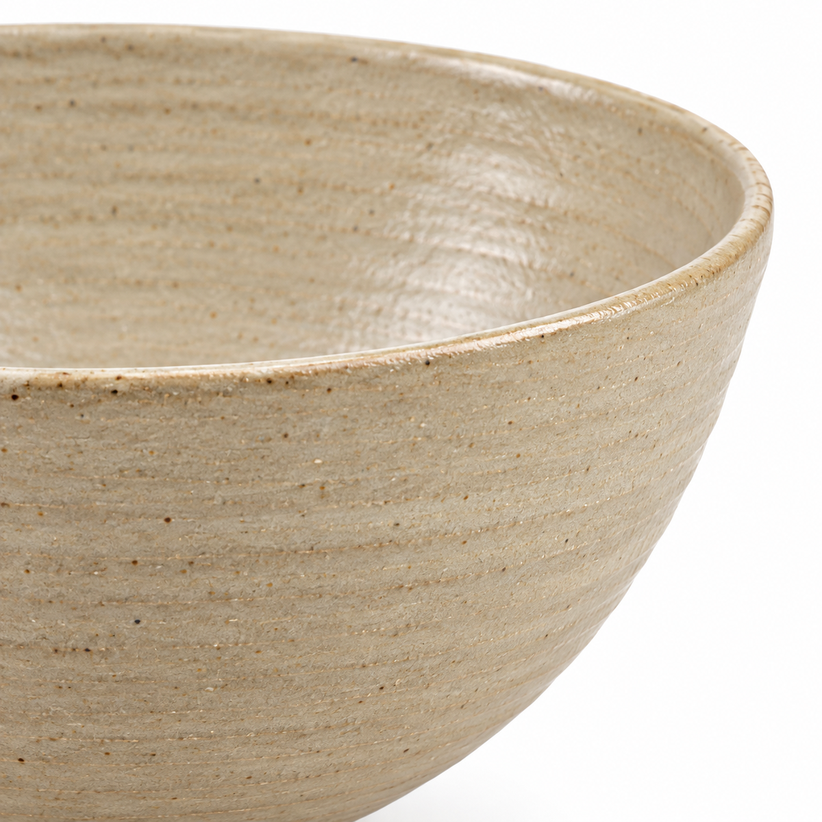 SHOPAVERLY Beige Ceramic Serving Bowl 10 inch Handcrafted