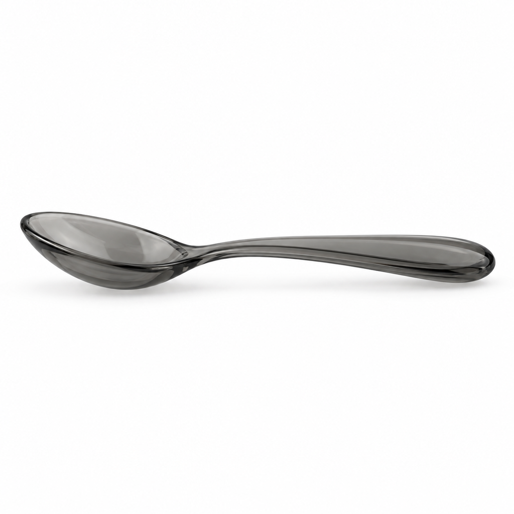 SHOPAVERLY Black Acrylic Soup Spoon 16 cm Lightweight