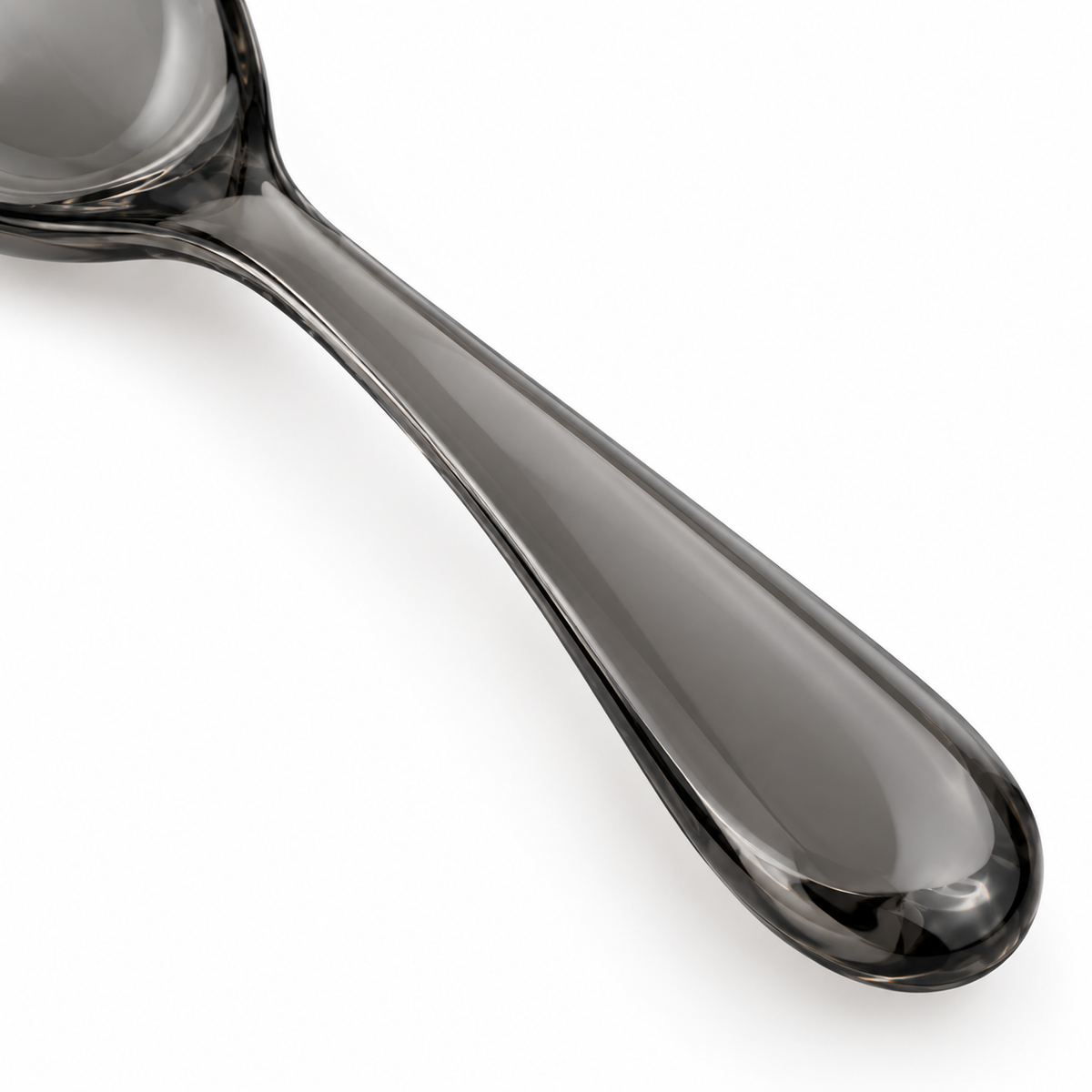 SHOPAVERLY Black Acrylic Soup Spoon 16 cm Lightweight