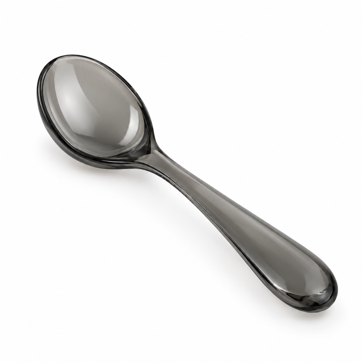 SHOPAVERLY Black Acrylic Soup Spoon 16 cm Lightweight