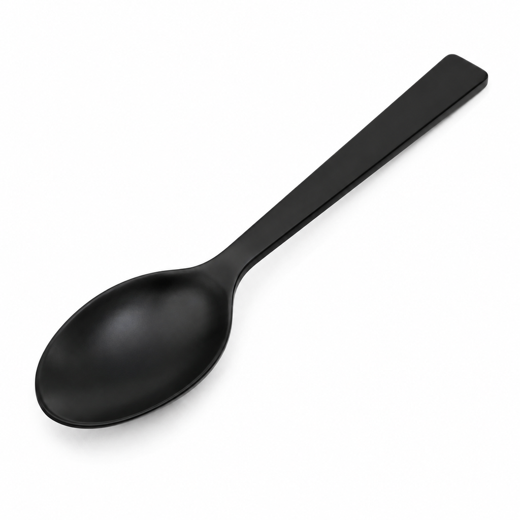 SHOPAVERLY Black Stainless Steel Table Spoon 20 cm Matte