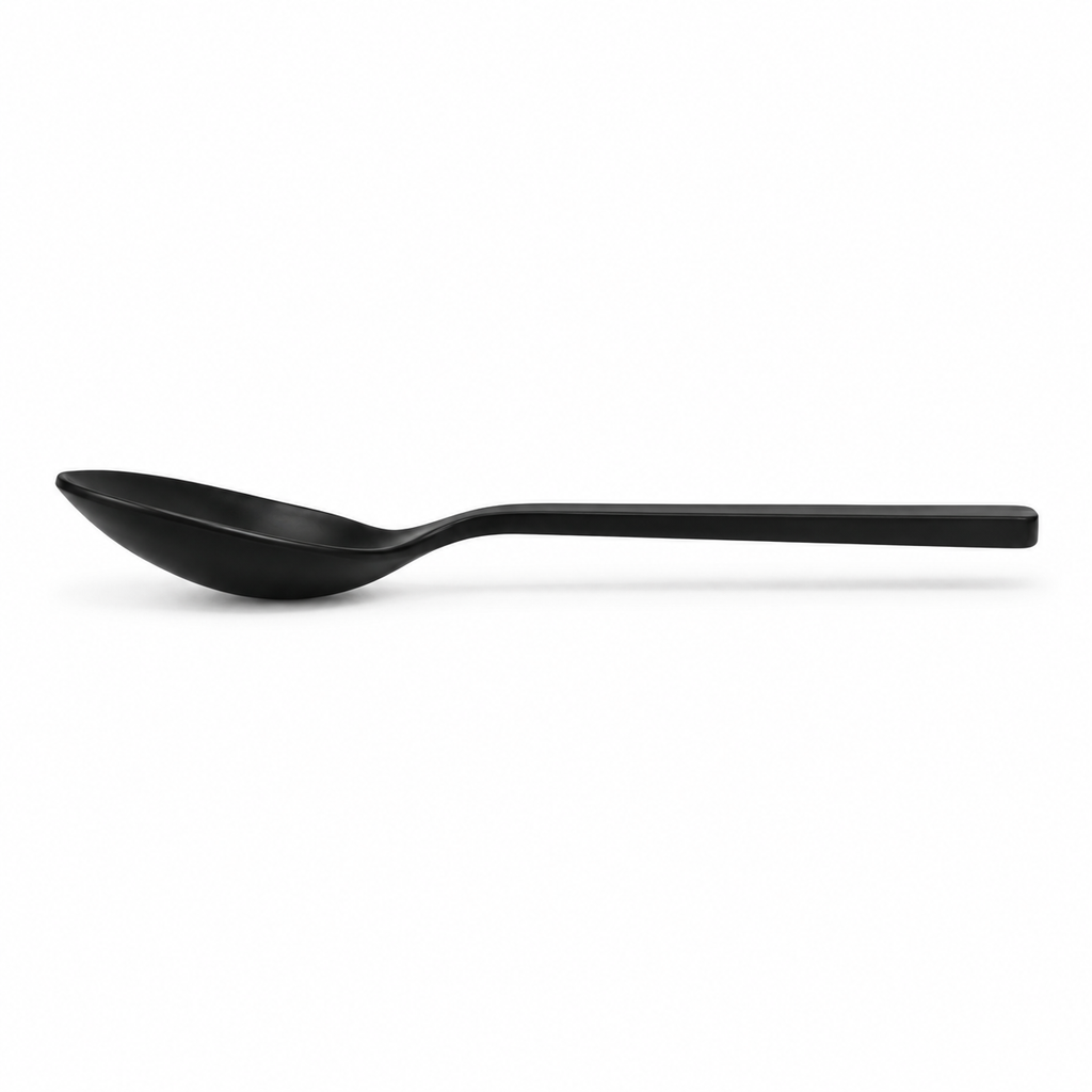 SHOPAVERLY Black Stainless Steel Table Spoon 20 cm Matte