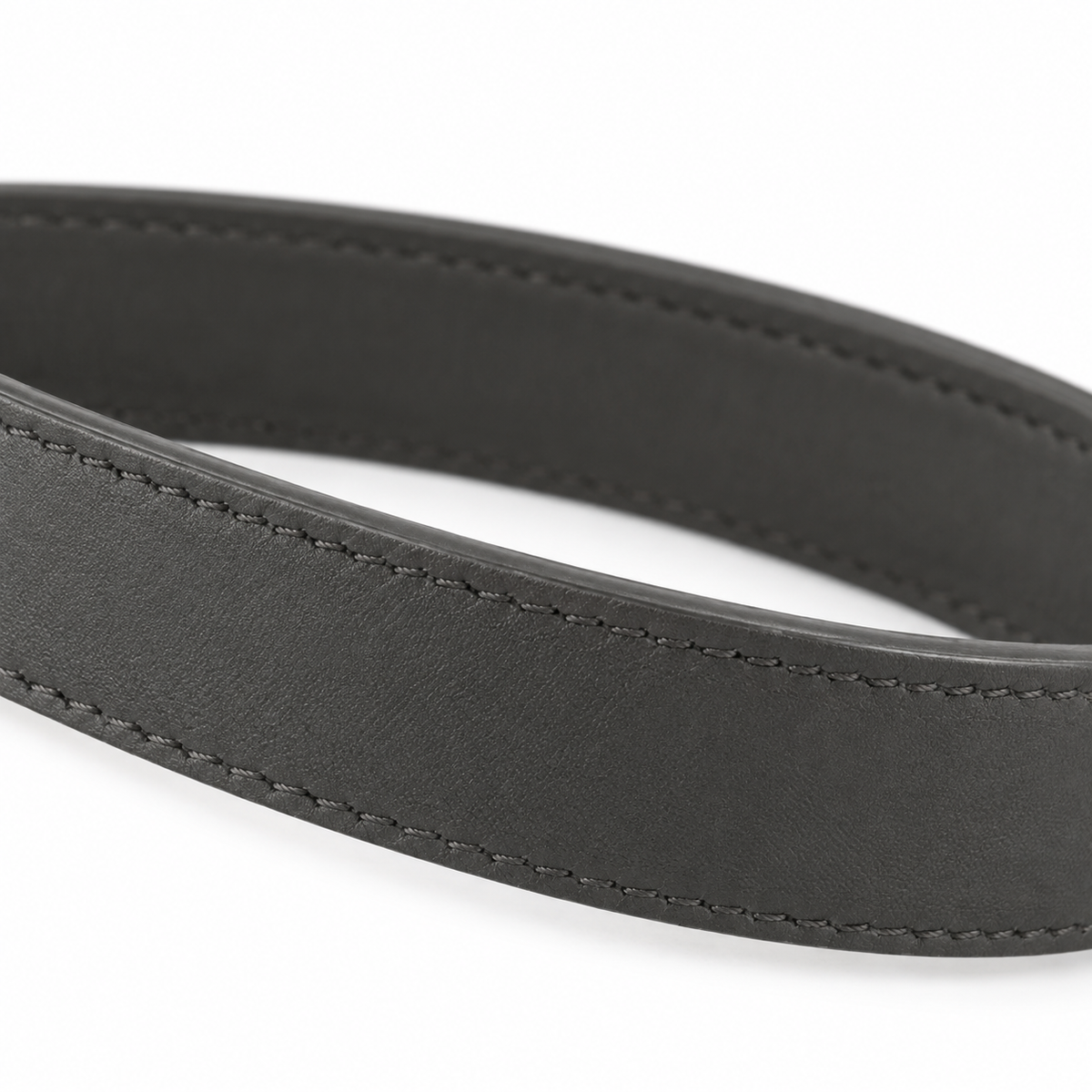 SHOPAVERLY Charcoal Gray Belt with Chain Detail Vegan Leather
