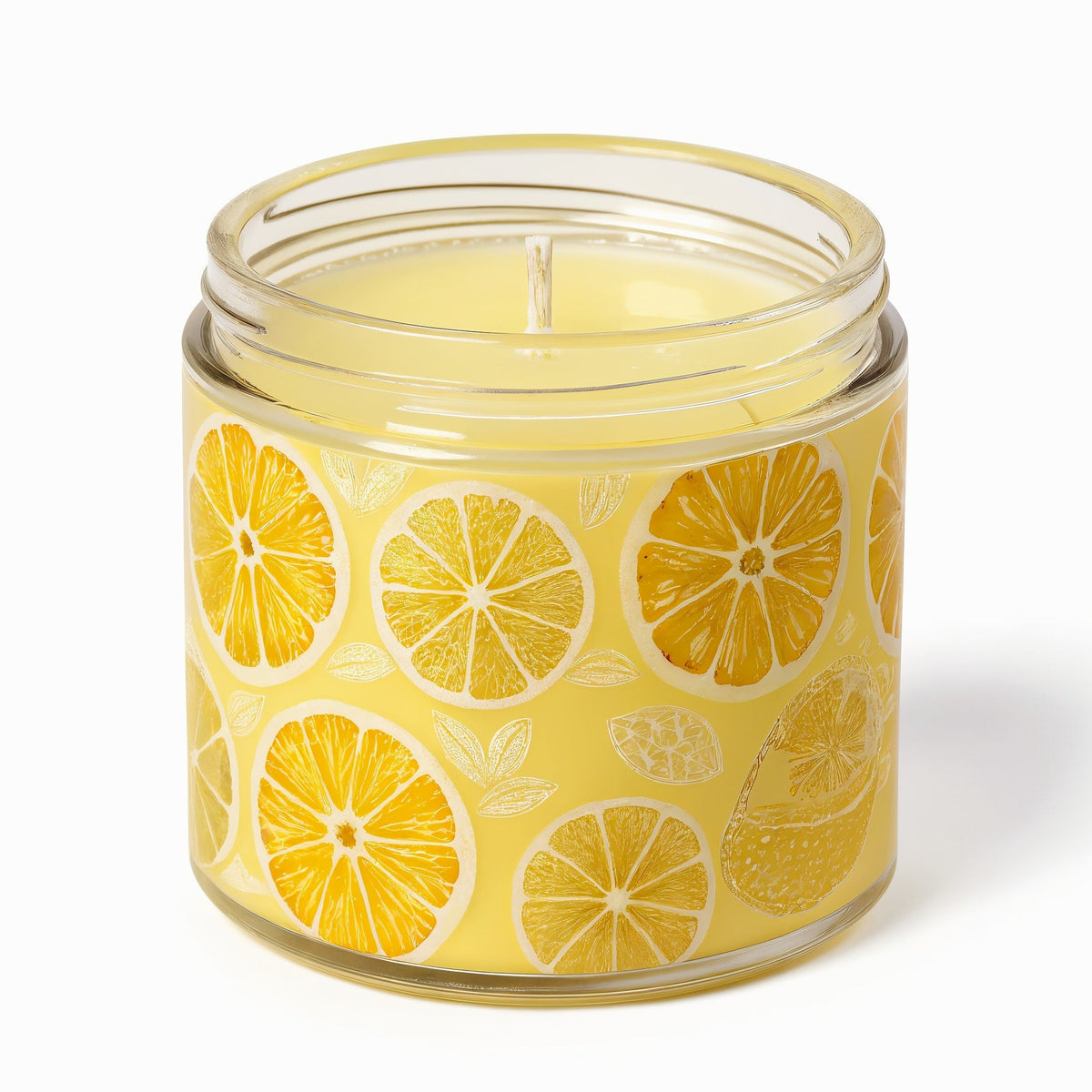SHOPAVERLY Citrus Zest Soy Candle in Yellow Glass Jar