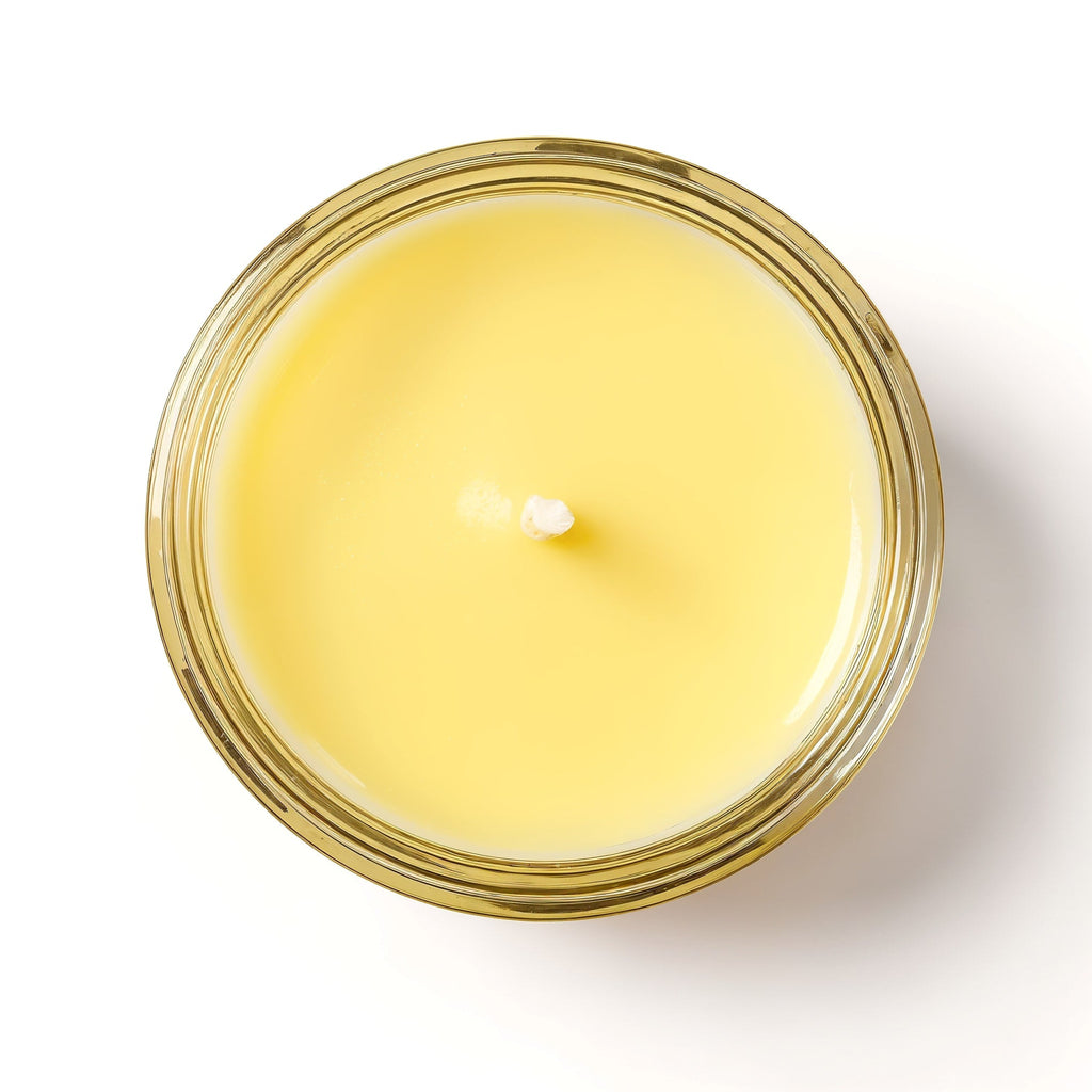 SHOPAVERLY Citrus Zest Soy Candle in Yellow Glass Jar