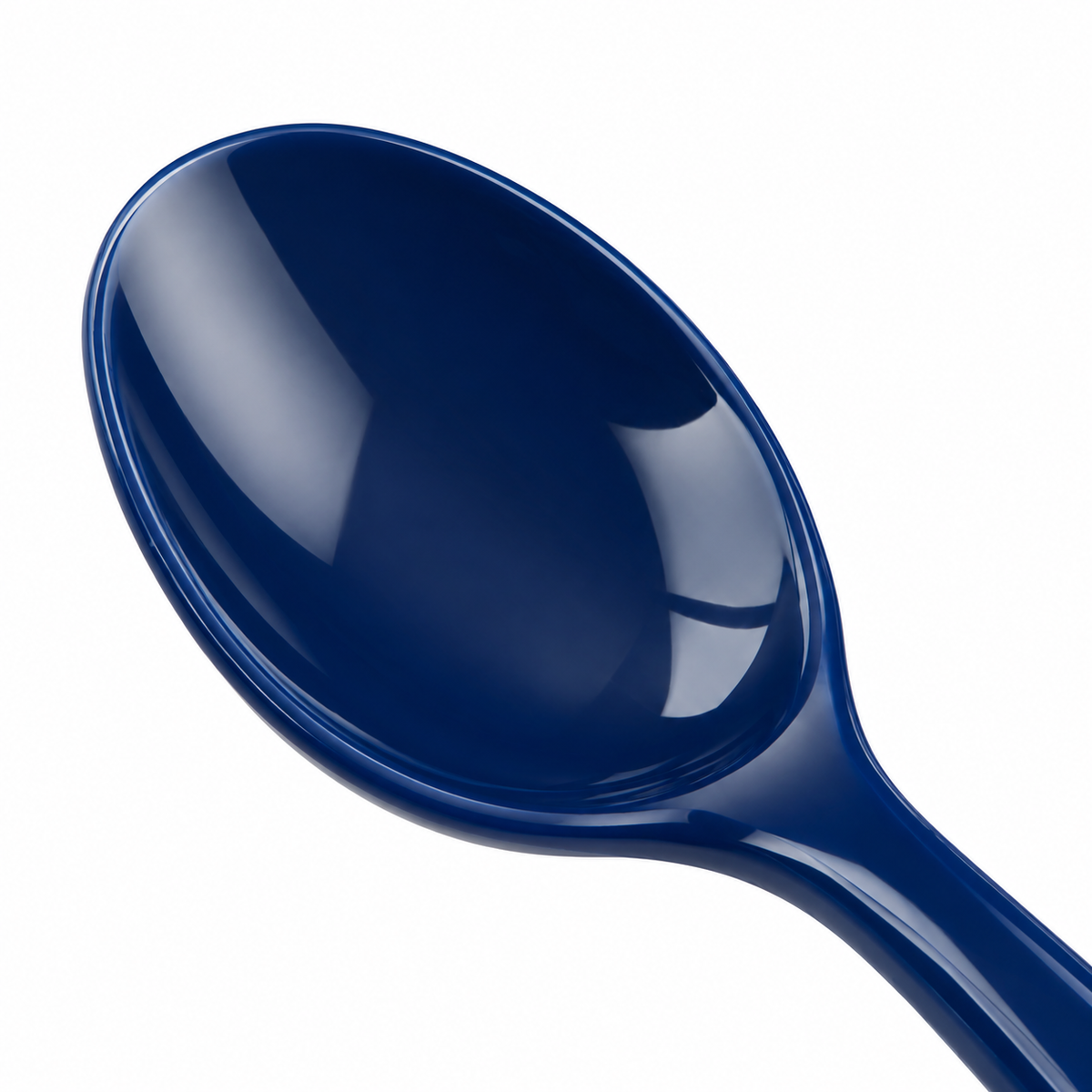 SHOPAVERLY Deep Blue Faceted Spoon 5.9 in Lightweight Everyday