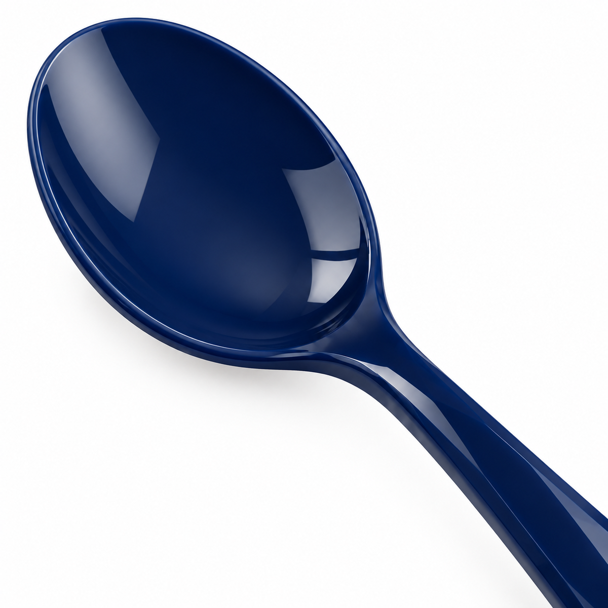 SHOPAVERLY Deep Blue Faceted Spoon 5.9 in Lightweight Everyday