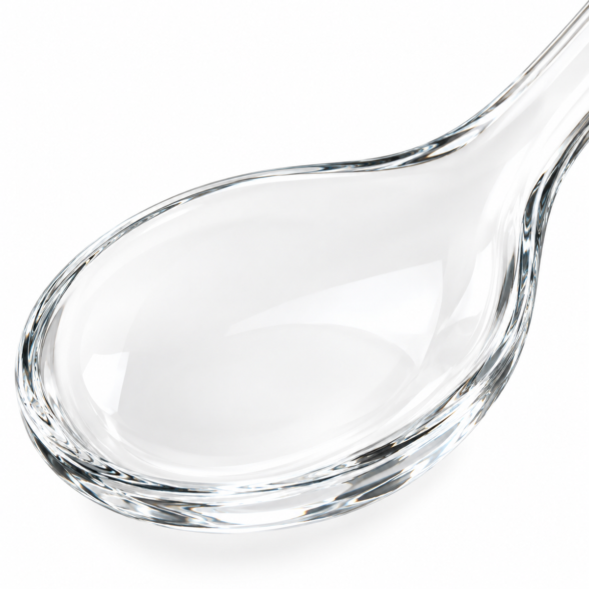 SHOPAVERLY Glass Serving Spoon 8 inch Clear Dining Spoon