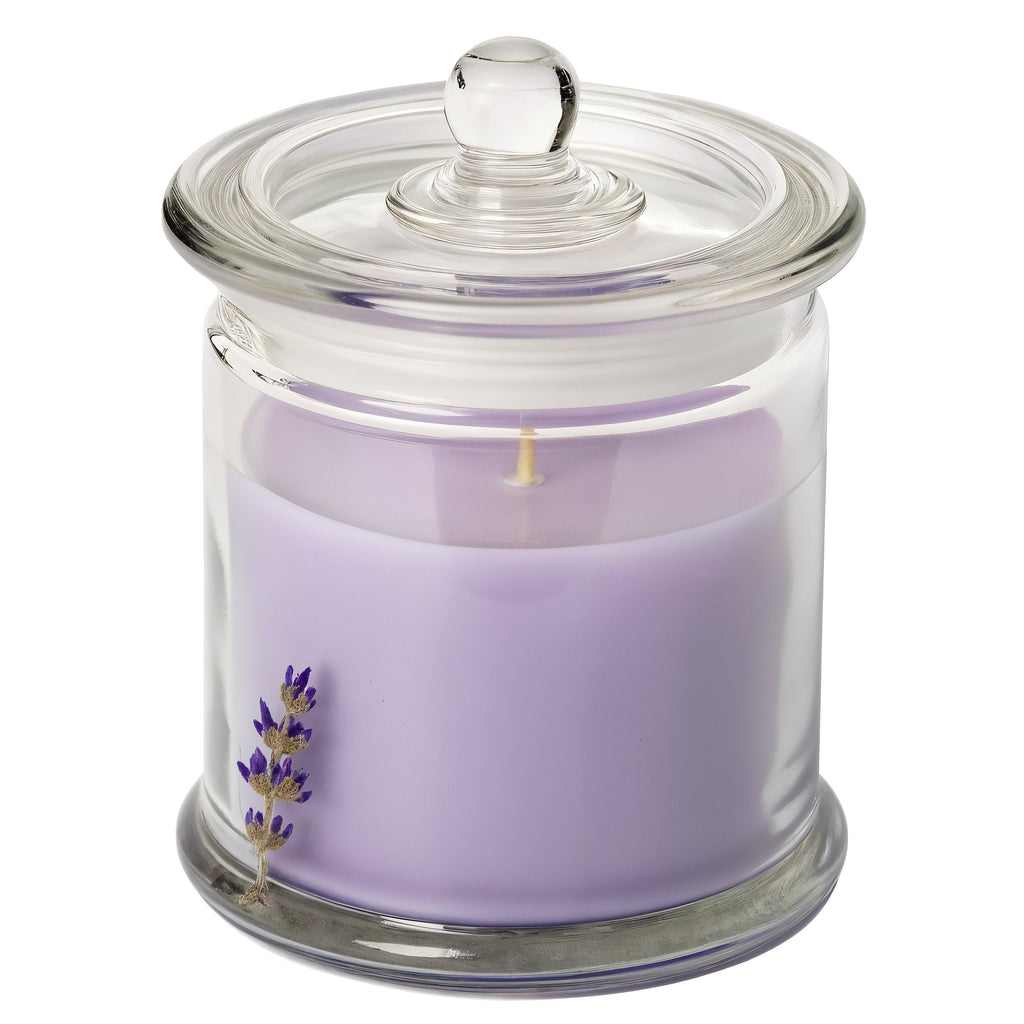 SHOPAVERLY Lavender Fields Soy Candle in a Clear Glass Jar